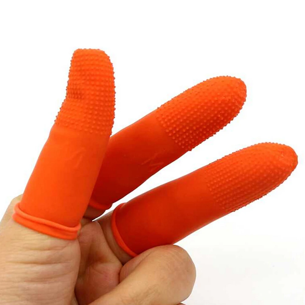 

100PCS Cone Profle Nail Art Latex Finger Protector 3 Size Rubber Finger Cots Nail Tools Polish Gel Protector Gloves