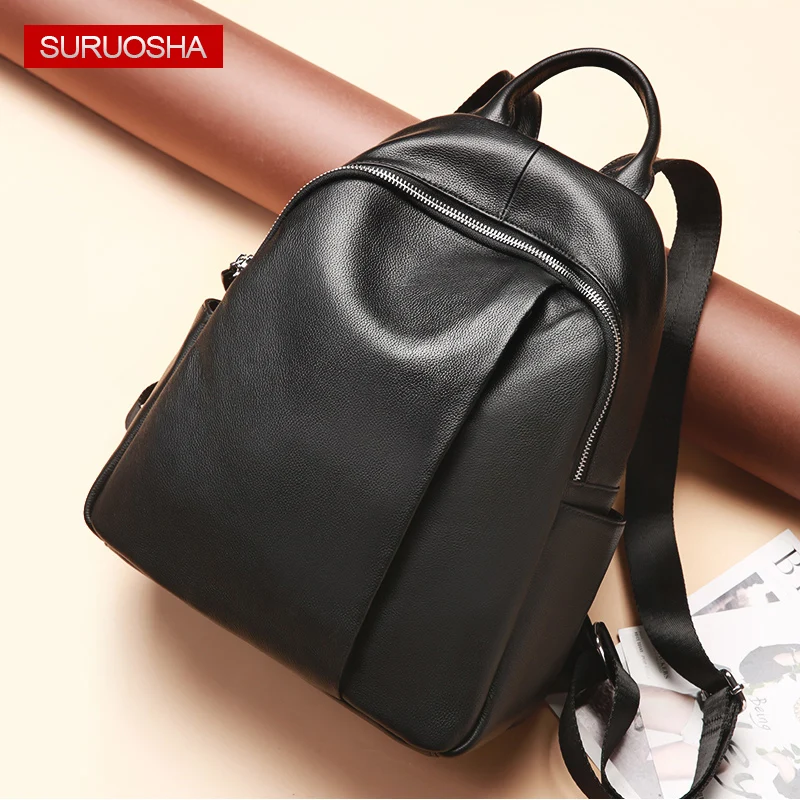 

Anti-thief Design Genuine Leather Backpack Female Fashion Backpacks bagpack Knapsack Mochila Larghe Shoulder Bag Real Leather