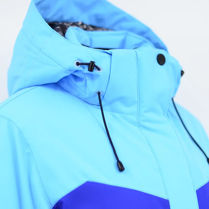 جديد في الهواء الطلق الشتاء مقنعين على الجليد سترة النساء القطن التزلج دعوى يندبروف الدافئة تنفس سميكة الإناث المشي الثلوج سترة