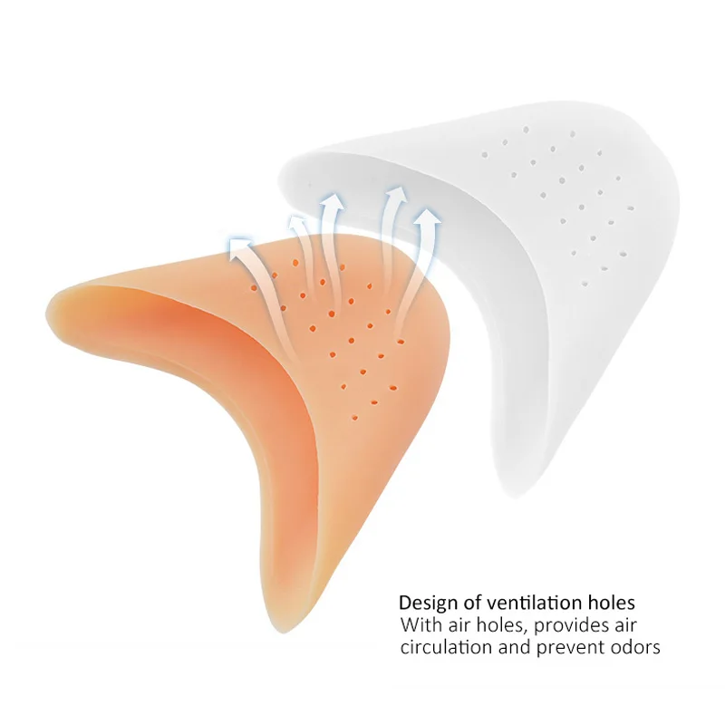 Soumit эластичные гелевые дышащие балетные подушечки для ног с воздушным отверстием для танцев, амортизирующие стельки для обуви, пуанты