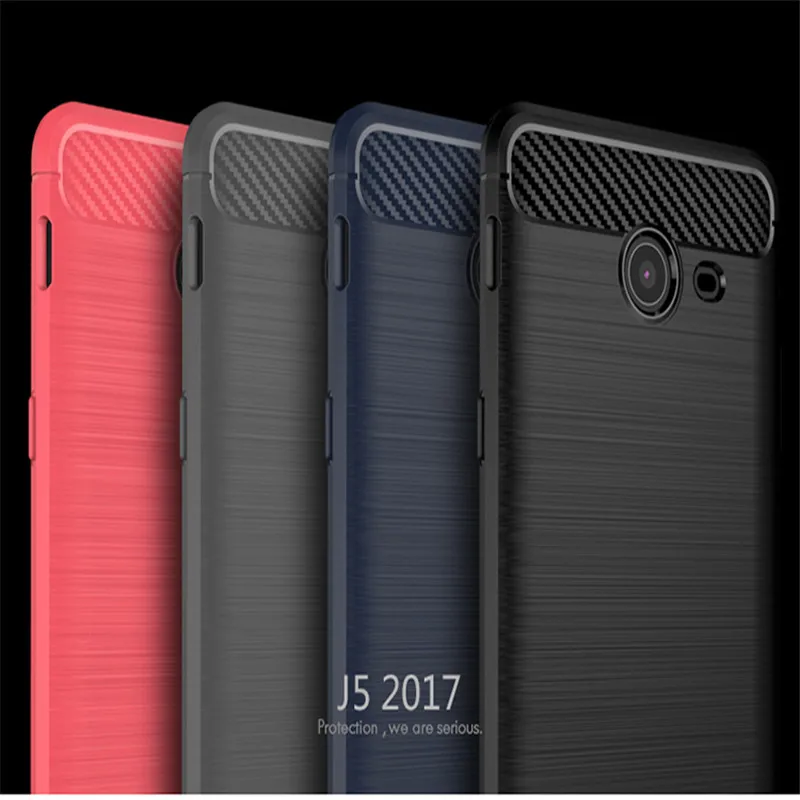 J5 2017 Case iPaky For Samsung Galaxy Carbon Fiber Back Cover Brushed Graphie TPU Mobile Phone J7 |
