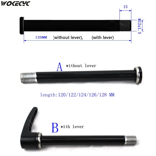 road bike alloy front Thru axle 100*12mm quick release road bike