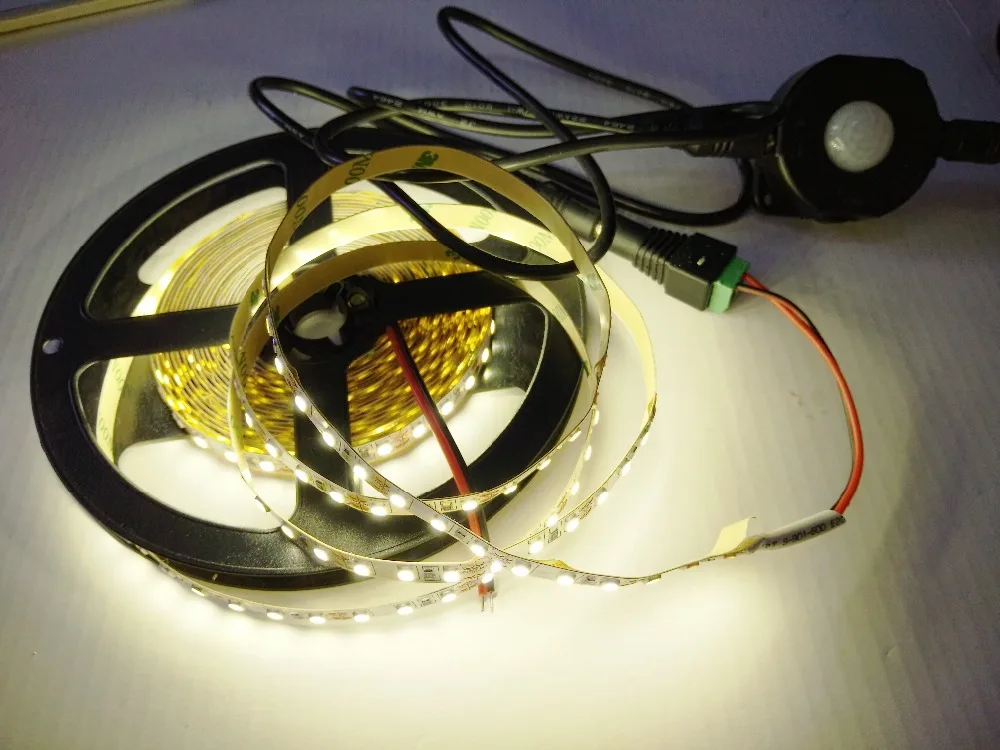 USB портативная белая/W белая светодиодная лента s SMD2835 гибкая с датчиком движения