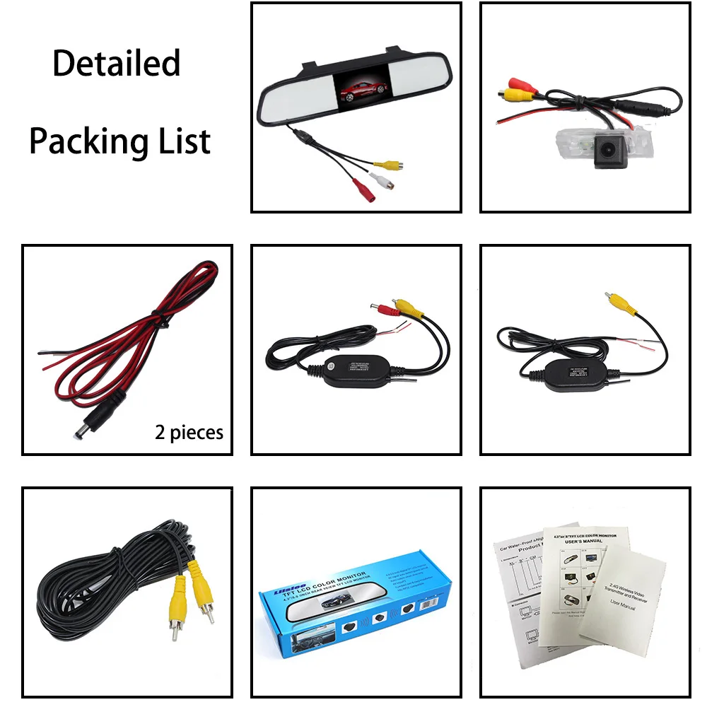 Liandlee 3in1 Wireless Receiver Mirror Monitor Special Rear View Camera DIY Backup Parking System For Audi A1 8X 2010~2015