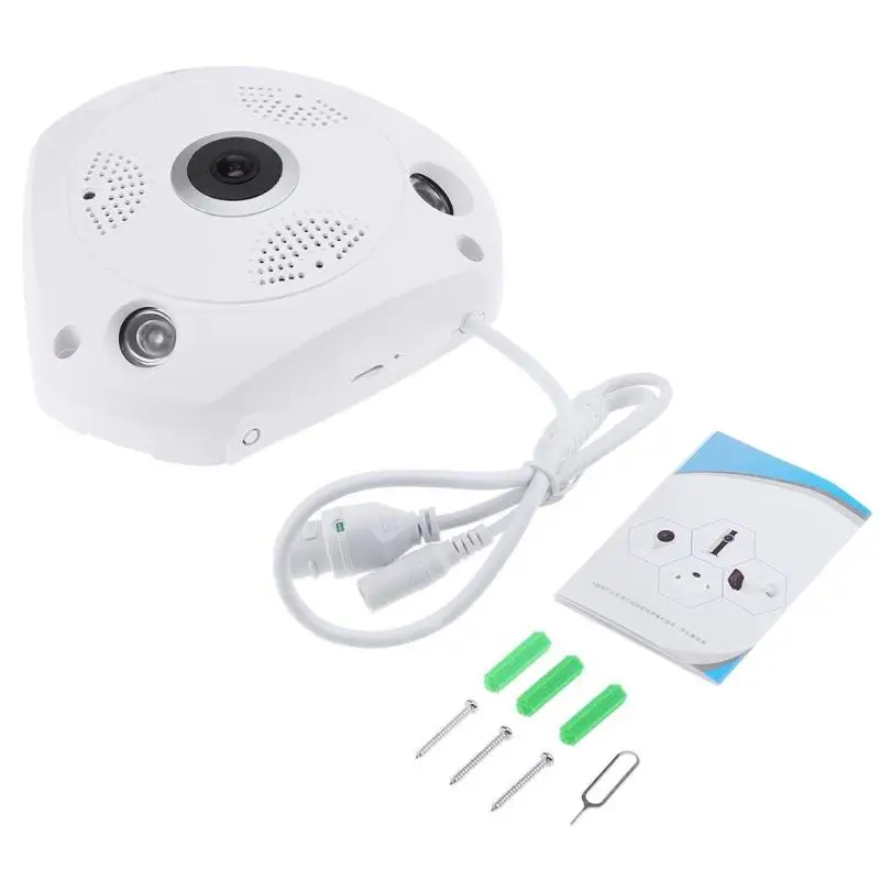 

VR WIFI IP Camera 360 Degree 3MP 3D Panoramic Webcam Two Way Audio Video Fish-eye Lens Night Vision Wireless Smart Cameras