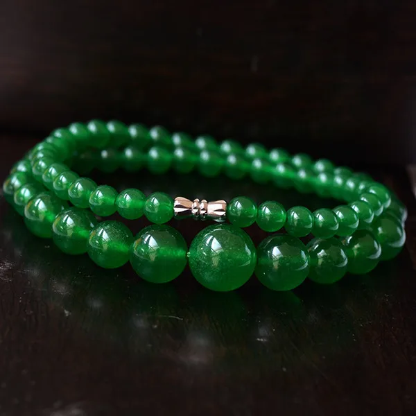

Green Chalcedony beads necklace necklaces for women wholesale fashion jewelry statement bead necklace new years gifts 2017 0106
