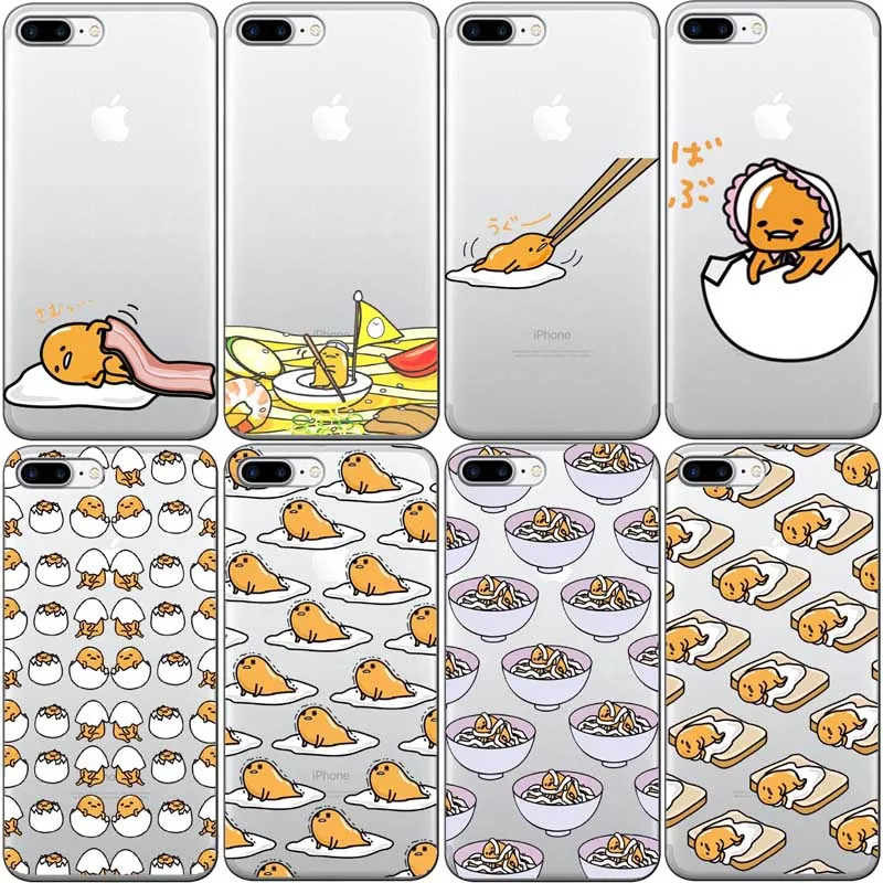 

Funny Gudetama Cartoon Egg Soft Silicone Transparent Phone Case For Apple iPhone X 8 8Plus 7 XR XS MAX 6 6S 6Plus 5 5S SE Cases