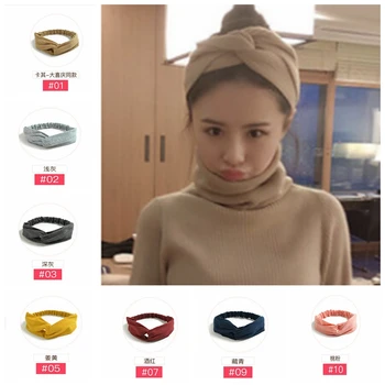 

2018 fashion women Cross Twist Headwear hair accessories lady sport simple turban headbands Elastic Girls hair band 20pcs/lot
