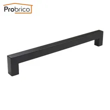 Probrico 10 ШТ. 15 мм * 15 мм Черный Квадрат Бар Ручкой Из Нержавеющей Стали CC 224 мм Ручку Двери Шкафа мебель Ящик Тянуть PDDJS15HBK224