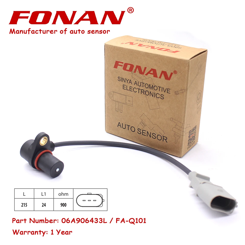 

High Quality Crankshaft Position Sensor For VW VOLKSWAGEN BR POLO 2.0 BBX 05/2002- 0261210200 06A906433L 06A906433G