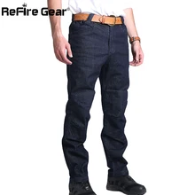 Refire gear, городские тактические джинсы карго, мужские джинсы SWAT с несколькими карманами, Стрейчевые армейские джинсы в стиле милитари, мужские хлопковые мотоциклетные джинсы, байкерские джинсы