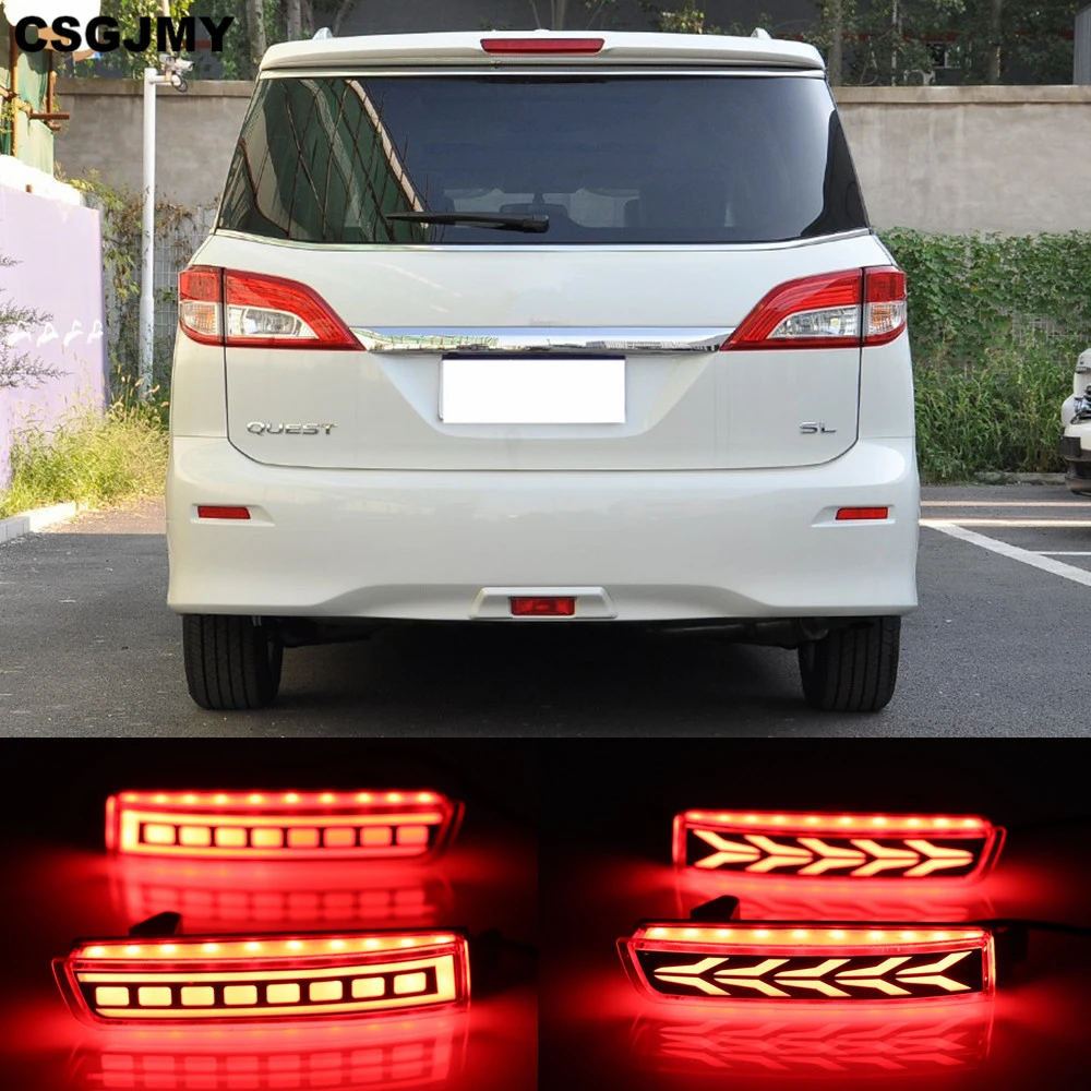2 шт Автомобильный светодиодный задний противотуманный фонарь стоп-сигнал светильник заднего бампера лампы украшения для Nissan Quest 2011 2012 2013