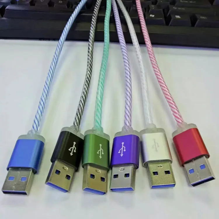 Светодиодный usb-кабель для зарядки и зарядки с подсветкой, кабель micro usb Micro USB/8 контактный кабель для зарядки для зарядка для айфона 5 X Xr 5s iPhone X samsung S4 S6 S7 xiaomi huawei зарядный провод