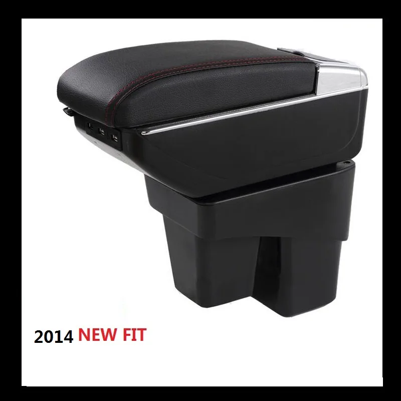 BIGGER SPACE LUXURY Car armrest box central Store content box with cup holder LED suitable for
