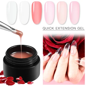 

RBAN NAIL 7ml Nail Extension Gel Clear Pink Nude Nail Tips Acrylic UV Building Gel Jelly Acrylic Finger Nail Art Poly Lacquer