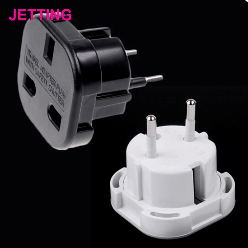 2 PiN Wall Plug Socket UK TO EU EUROPE EUROPEAN UNiVERSAL TRAVEL