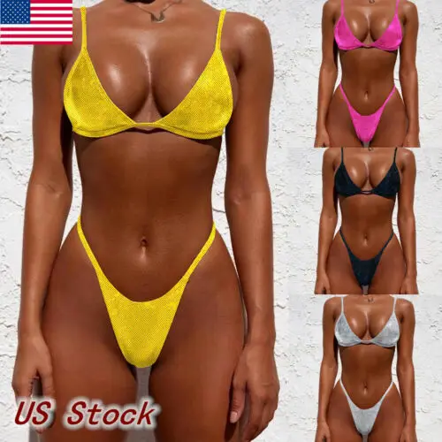 

Women Hot Bikini Set Push up padded bandage swimwear swimsuit Beach Bathing Suit