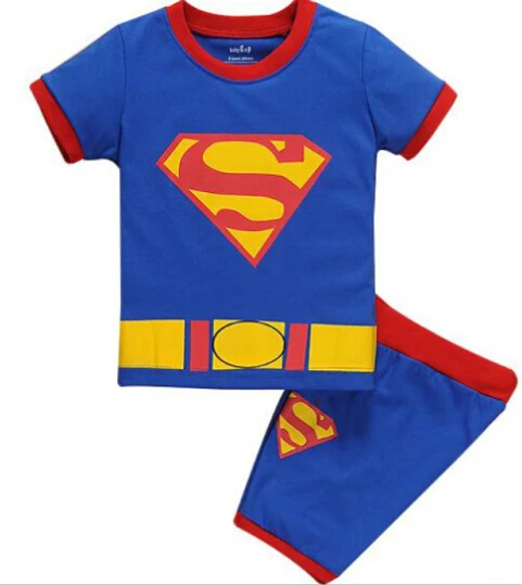 Детские пижамные комплекты с короткими рукавами для мальчиков и девочек, хлопковая одежда для младенца, детская одежда для сна, костюм для От 2 до 7 лет, trt - Цвет: color at picture