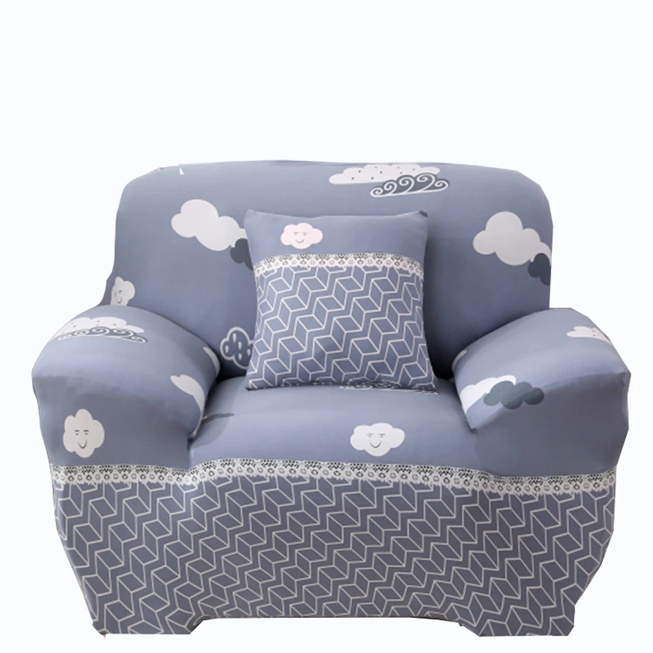 Cloud Pattern Prtinted Couch Sofa Covers For Living Room Grey Corner