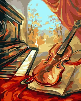 

DIY Digital Painting By Numbers Package sound of Music Coloring Wall Art Picture Gift frameless