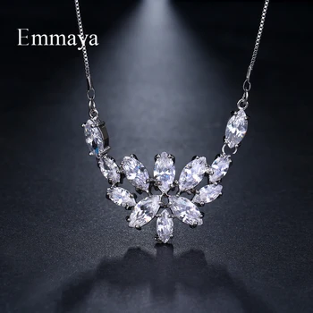 

Emmaya Brand Fashion Elegance Charm Flower AAA Zircon Adjustable Lovers Necklaces for Women Popular Jewelry Wedding Party Gift