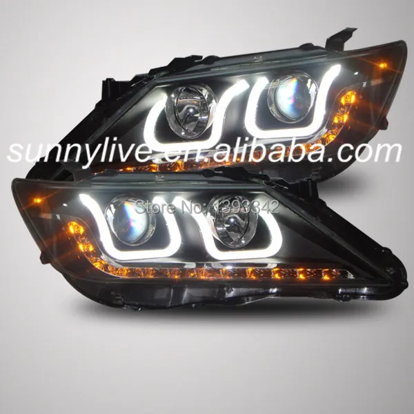 Светодиодная ленсветильник U типа для TOYOTA Aurion Camry 2012 год фара глаза ангела LD V1|ld