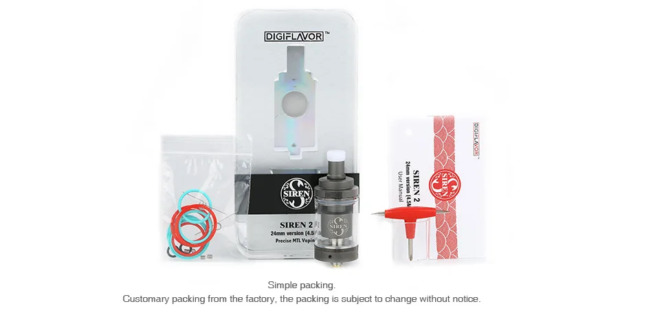 Digiflavor Siren 2 GTA MTL Atomizer 2ml/4.5ml