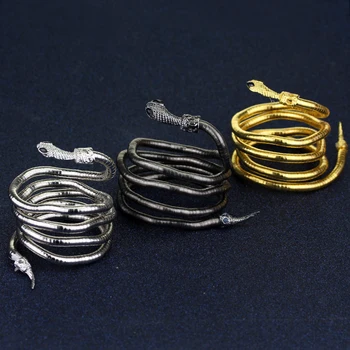 

The Mortal Instruments City of Bones Isabelle Serpent Snake Bracelet Curved Chunky Stretch Cuff Bangle For Women Fashion Jewelry