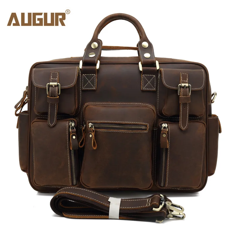 

AUGUR Famous Brand New Designer Men's Briefcase Satchel Bags For Men Business 2019 Fashion Messenger Bags crossbody Laptop Bag