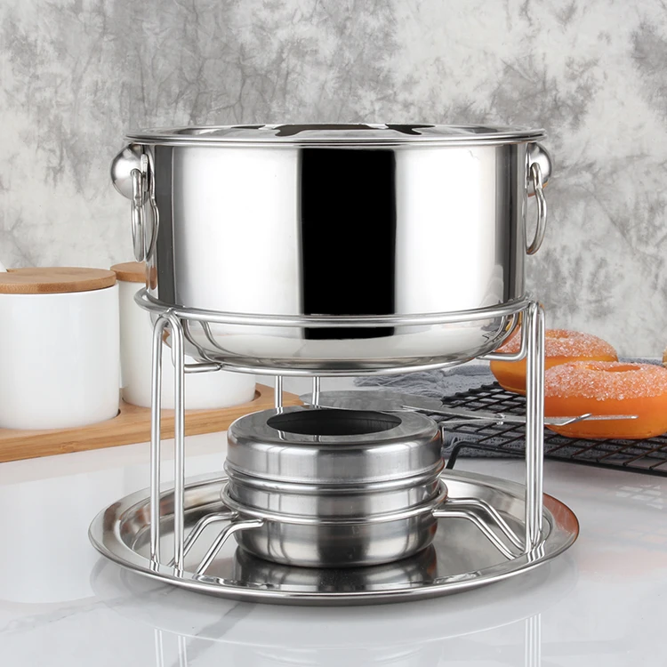 

Stainless Steel hot pots Classic cheese pot Liquid Alcohol heater