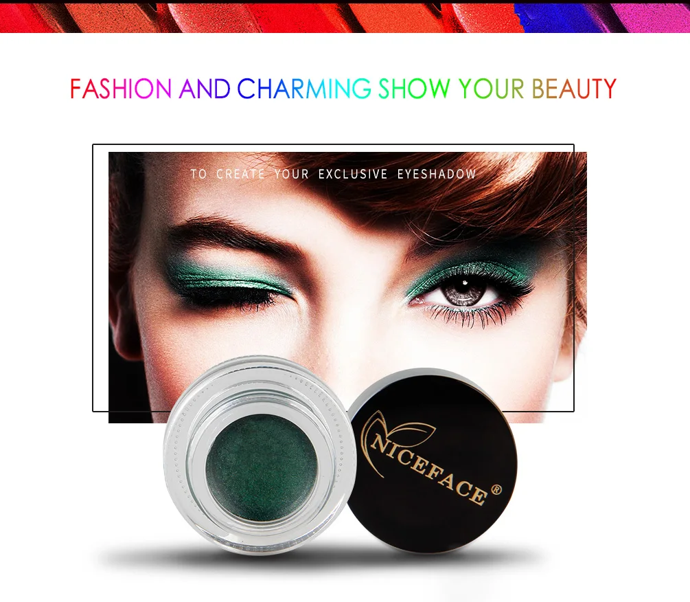 

NICEFACE Shining EyeShadow Cream Pigment Long-Lasting Waterproof Cosmetics Silky Cream Quick Dry Long-Lasting Luminous Fashion