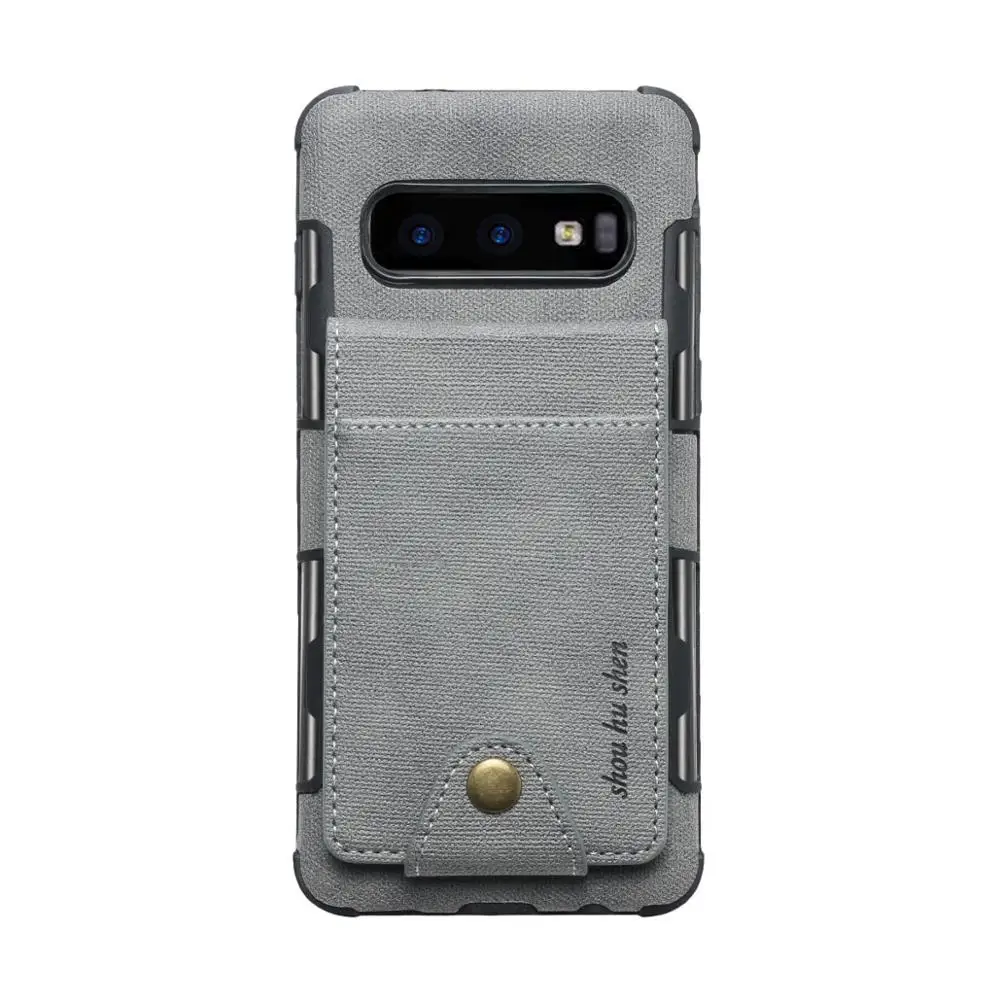 grey Для samsung Galaxy S10 чехол кожаный бумажник чехол с отделением для кредитных держатель для карт с карманом Защитный чехол КРЫШКА ДЛЯ Galaxy S10 S9 - Цвет: grey