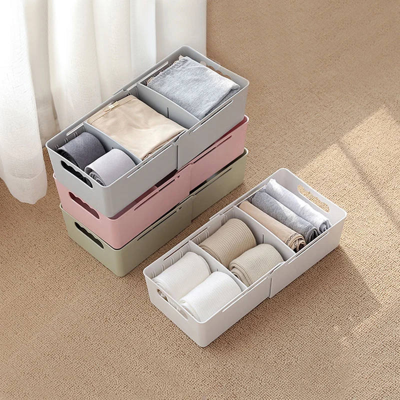 

Plastic Socks Panties Finishing Box Drawer Storage Organizer Compartments Close-Fitting Finishing Box Retractable Storage Box