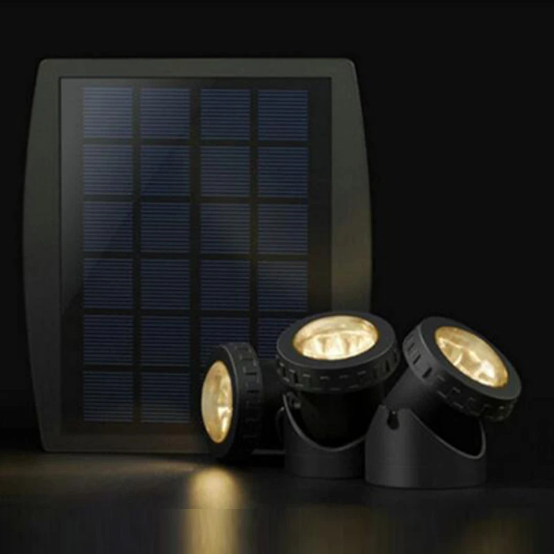 Emissor de Luz Jardim ao ar Solares para a Paisagem do Jardim Luz do Ponto à Prova Diodo Solar Alimentado Luzes Subaquáticas Dip68 Água Ip68 Livre Lâmpadas Rgb Led 15 Diodo emissor de luz solar alimentado rgb