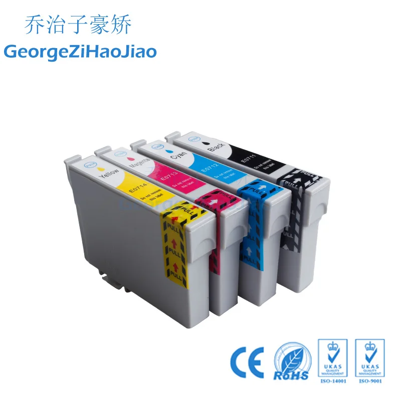 0711XL 4X совместимый чернильный картридж для Epson D78 D92 D120 DX4000 DX4050 DX4400 DX4450 DX5000 полный с