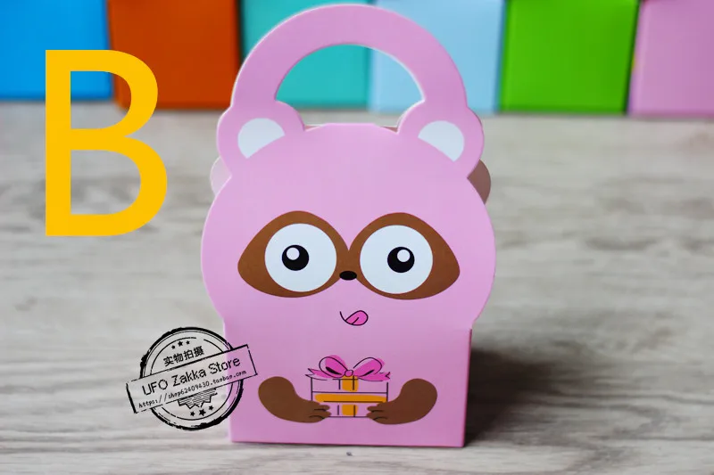 Животные мультфильм конфеты декоративная бумага для вечеринок сувенир сумка Подарочная коробка на день рождения праздничный сувенир дети