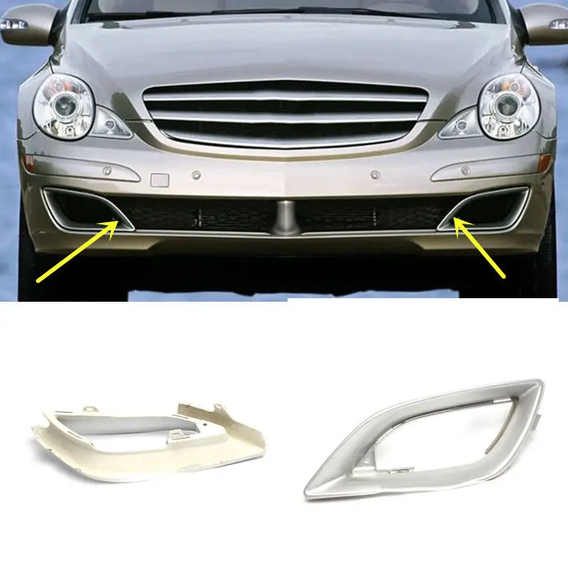 

For Benz W251 R300 R320 R350 2005-2007 2PCs Fog Lamp silver gray Grille Frame