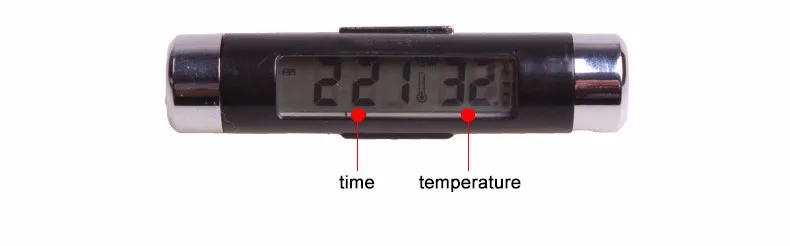 2 в 1 интерьер автомобиля цифровой термометр цифровые часы синий светодиодное фоновое освещение цифровой дисплей измерительные приборы, автомобильные аксессуары