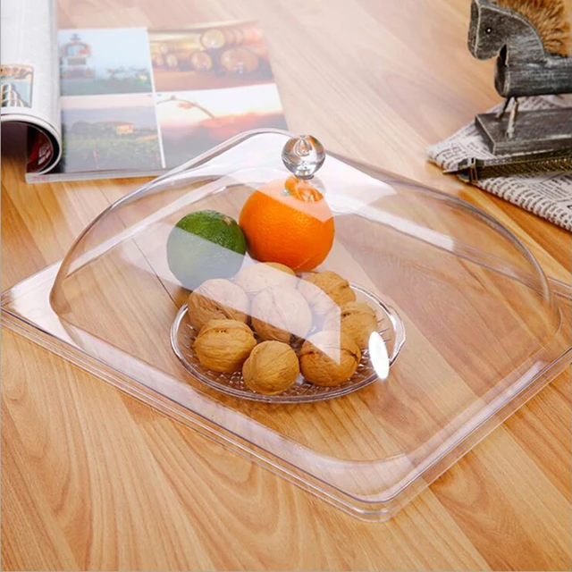 Splatter Cover Clear Transparent Acrylic Dustproof Rectangle Shape  Convenient Practical Home Plate Covers for Kitchen Food Cover - AliExpress
