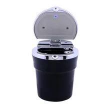 Автомобильная пепельница, автомобильные сигареты для путешествий, дымовая пепельница, цилиндрическая чашка с светодиодный светильник, лампа для дома/офиса, авто аксессуары