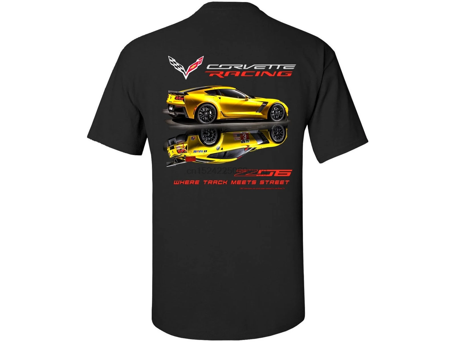 

Corvette T-Shirt Z06 Corvette Racing Where Track Meets Street C7