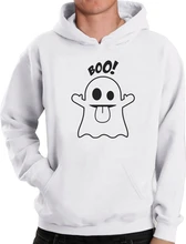 Boo Ghost Halloween Costume Funny Hoodie Gift Unisex Hoody Unique Sweatshirt Funny Unisex Hoodie-Z117 halloween cartoon ghost print sweatshirt
