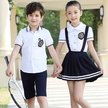 

2017 New Boys Girls Wear School Uniforms British Style Primary Middle School Students Kindergarten Wear Boys Pants Girls Skirts