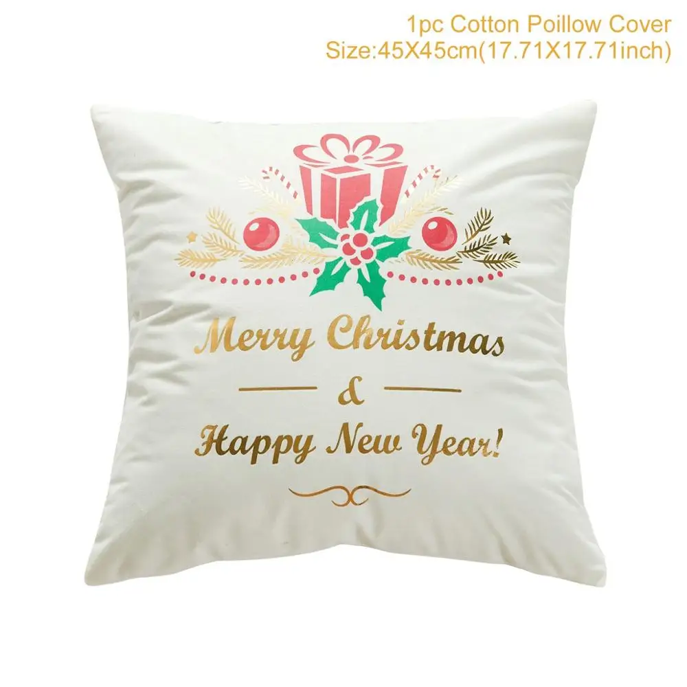 QIFU 45x45 см Рождественская наволочка рождественские украшения для дома Рождественские подарки Navidad орнамент счастливый год - Цвет: Xmas pillowcase 16