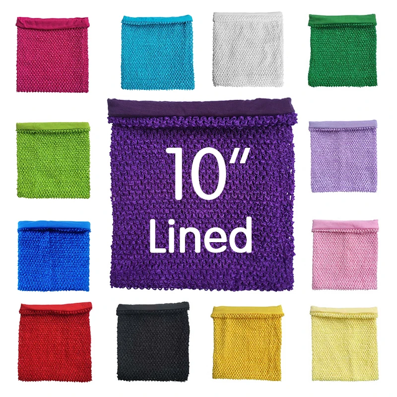 

1Pcs 9x10 inches Lined Crochet TuTu Tube Lined Elastic Wrapped Chest Knit For Girl Handmade DIY Dress Accessories 22*25CM