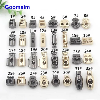 

100 pcs High grade metal cord end shoelace fittings down Jackets stoppers slip stop cord lock adjustment overcoat rope buckle
