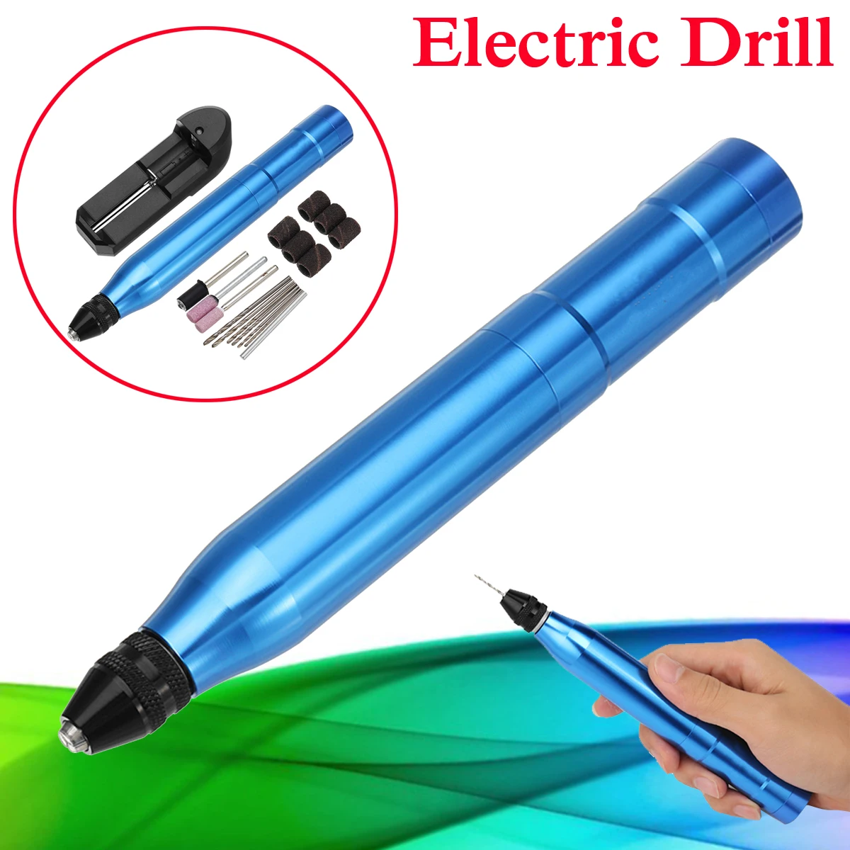 

Mini 3.7V Electric Drill Tool Electric Grinder Aluminum Alloy Built-in Battery Engraving Pen for DIY Carving And Grinding