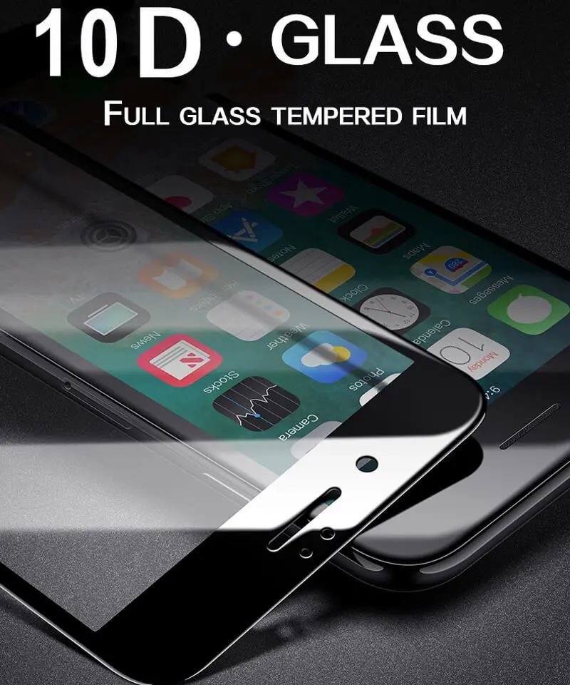 10D protective glass for iPhone 6 6S 7 8 plus X glass on iphone 7 6 8 X R XS MAX screen protector iPhone 7 6 screen protection XR (13)