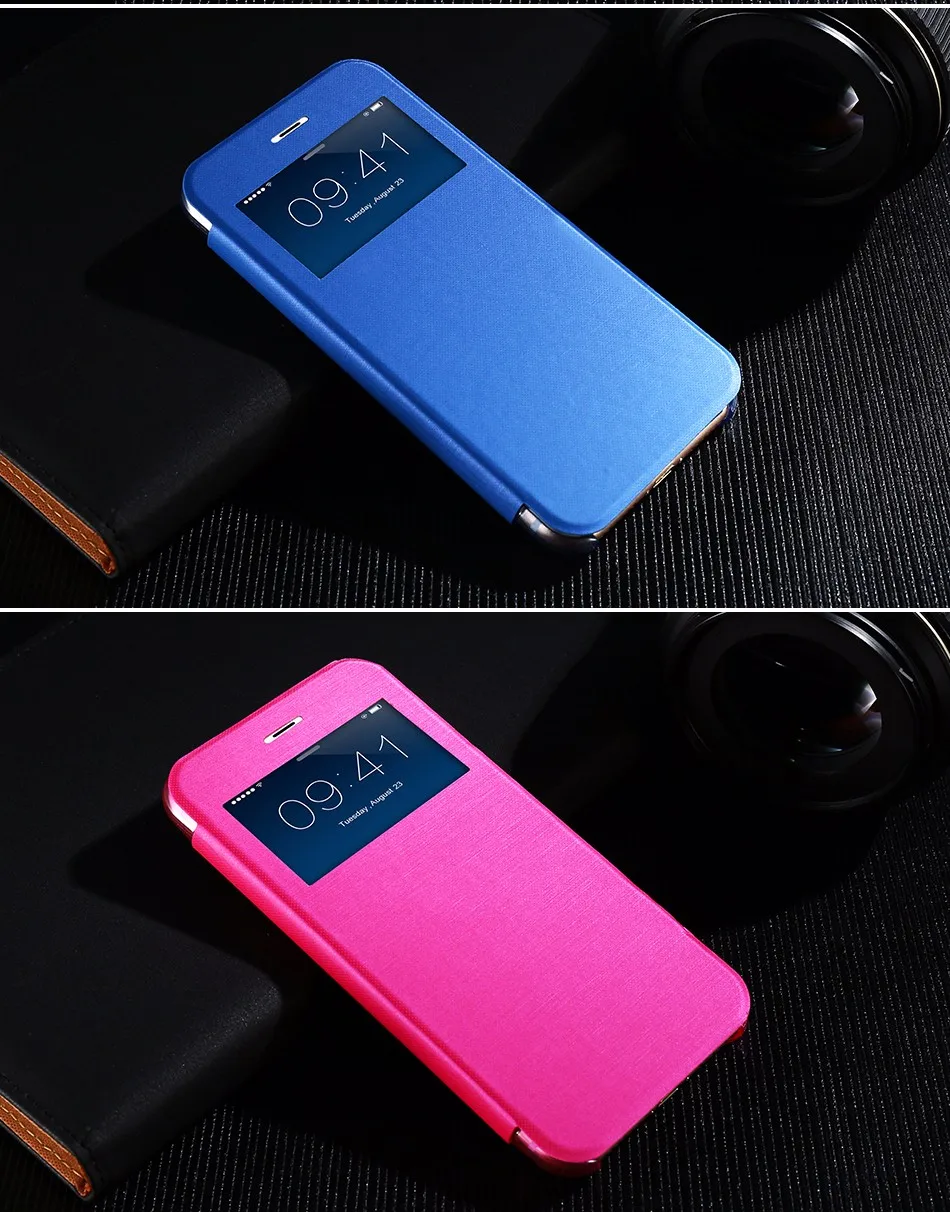 Window View Flip Leather Wallet Case For Iphone 7 7Plus 1 (11)