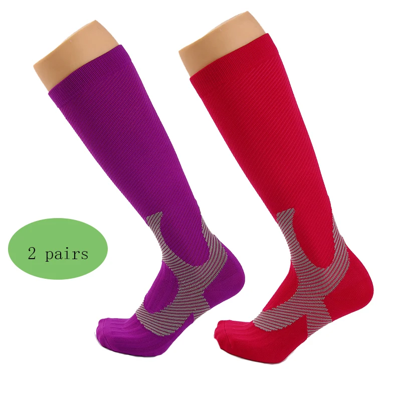 

Compression Socks Stockings for Men Women Speed Up Recovery Graduated Athletic Fit for Travel Running Nurses Shin Splints 2 Pair